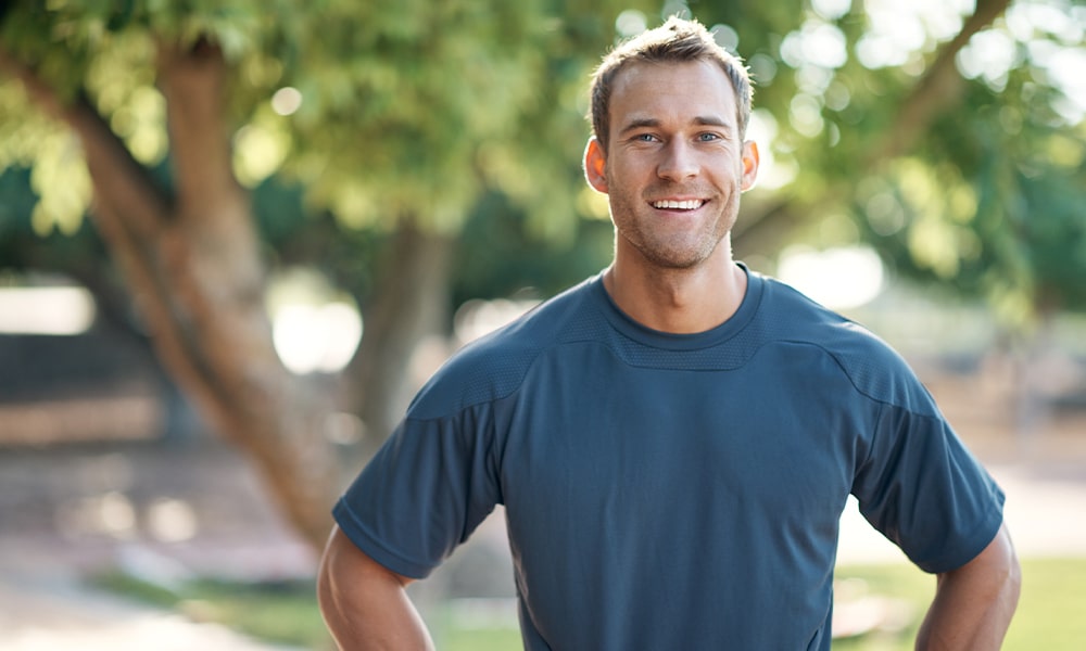 a man smiling for the camera
