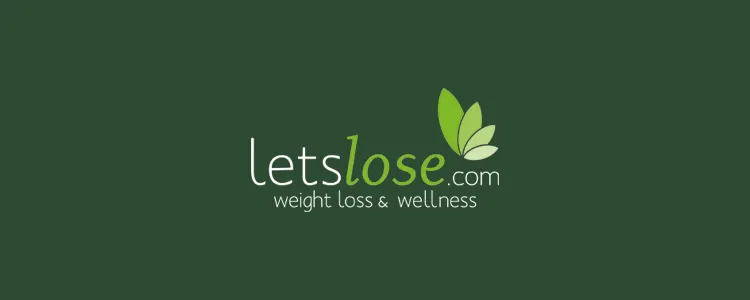 letslose.com logo with green leaf icon and 'weight loss & wellness' tagline on dark green background